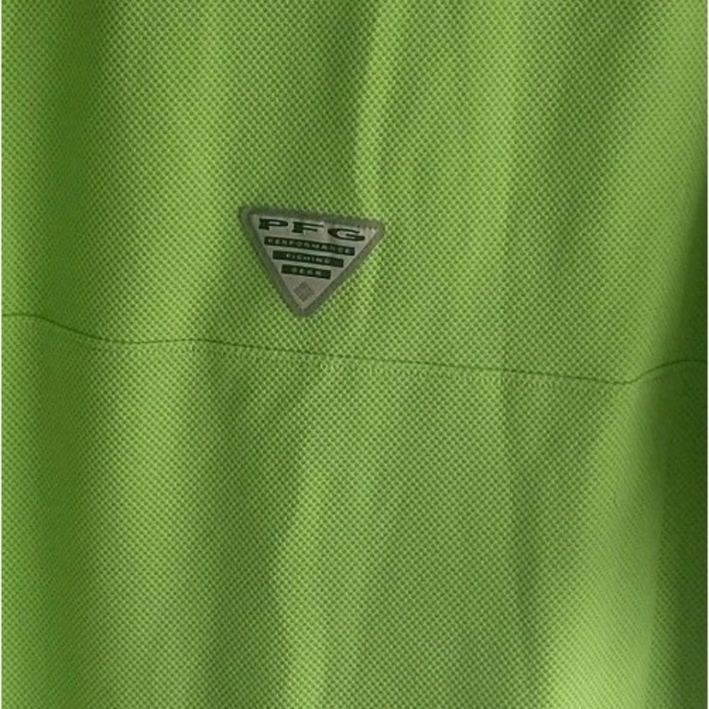 Colombia pfg omni-shade performance polo shirt fishing xs lime‎ green visibility - Picture 6 of 6